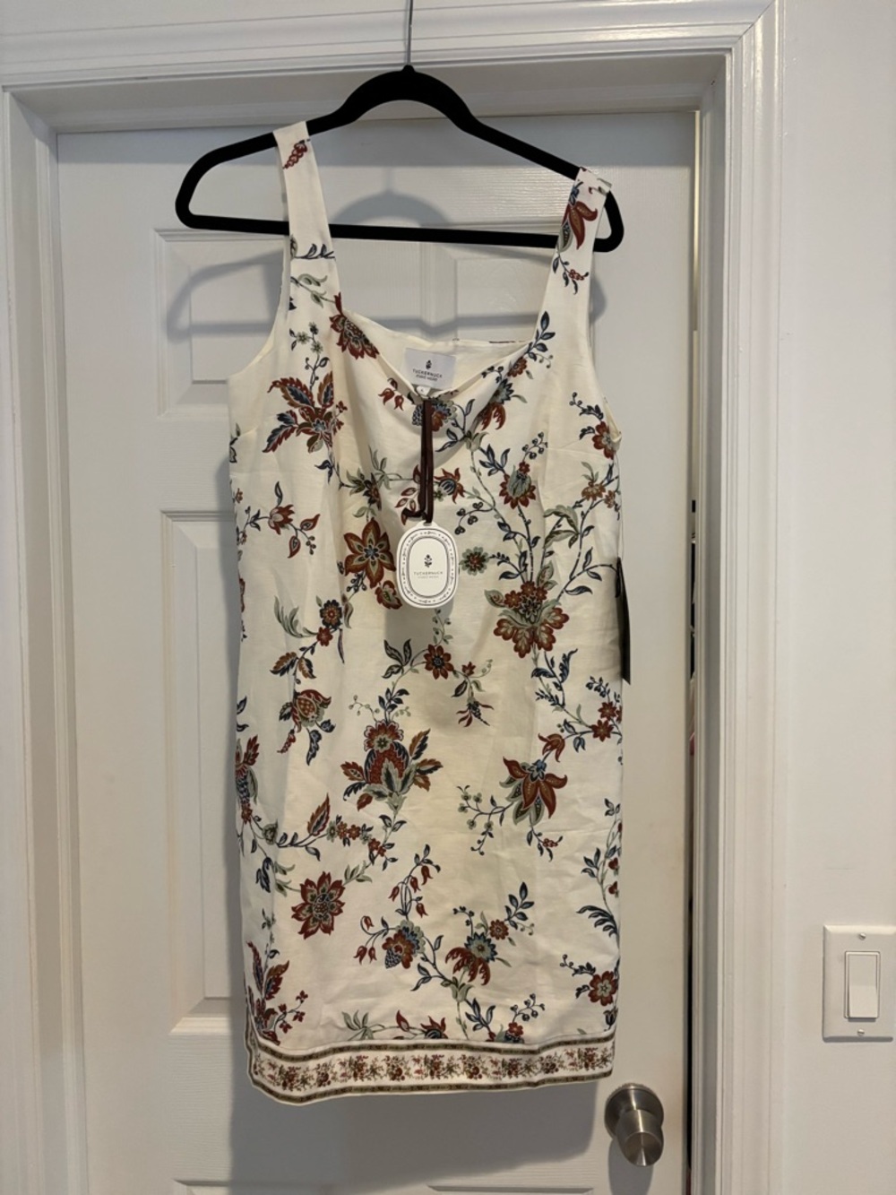Tuckernuck x Studio McGee Cassie Dress Terracotta Chintz Linen Blend Large - Picture 5 of 9